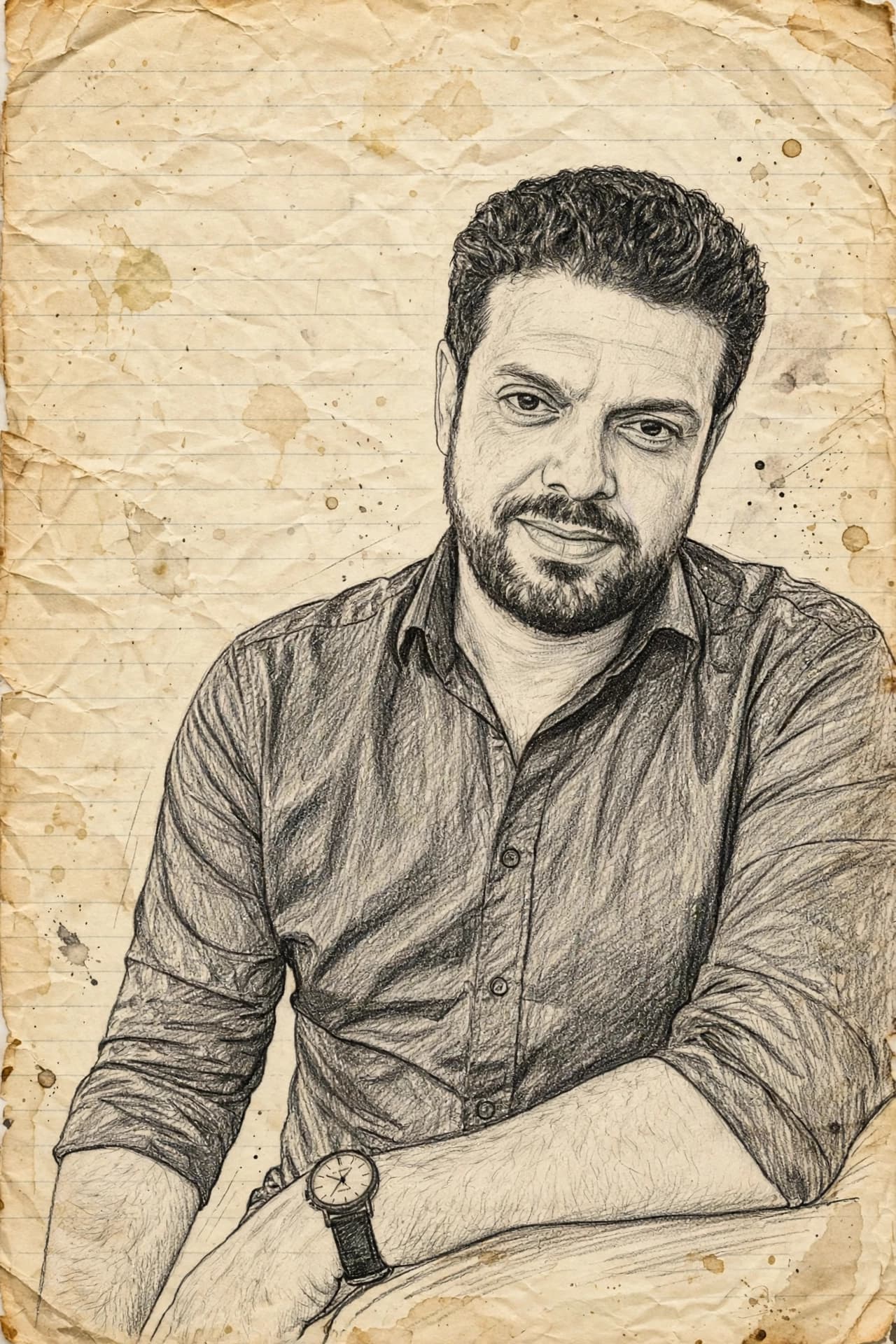 Ilustração de Silo Pimentel desenhada à mão